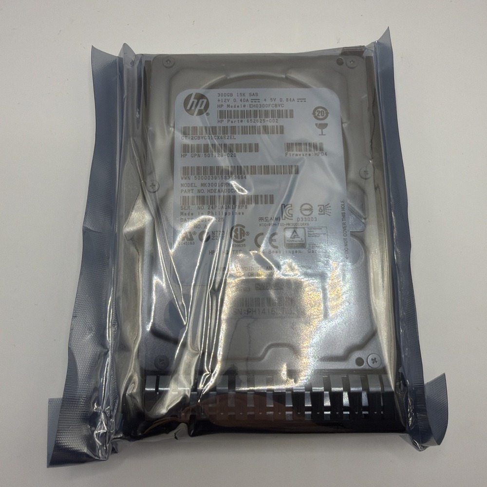 HP EH0300FCBVC 652625-002 300GB 15K 2.5" 6G SC HARD DRIVE G8 G9